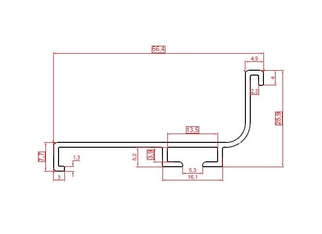 Профиль Г-образный L=4,00м Черный анодированный ТИП2