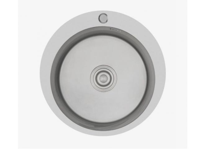Кухонная мойка премиум GERHANS (480*480*220мм) круглая, нерж.