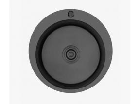 Кухонная мойка премиум GERHANS (480*480*220мм) круглая, графит