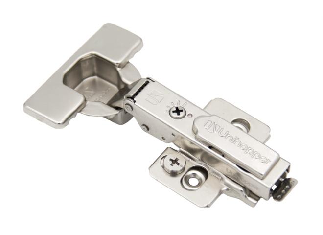 Петля Unihopper Hutton 105* H2 3D с регулируемым доводчиком, никель