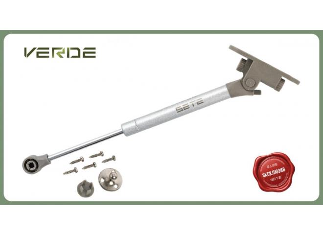 SETE Подъемник газовый с двойным доводчиком VERDE, 100N, серебро, сталь