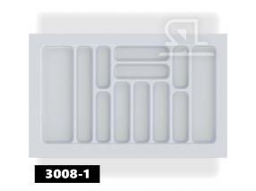 Лоток для столовых приборов ширина 695-780, глубина 400-490 мм ,белый глянец/матовый