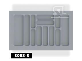 Лоток для столовых приборов ширина 695-780, глубина 400-490 мм ,серый глянец/матовый