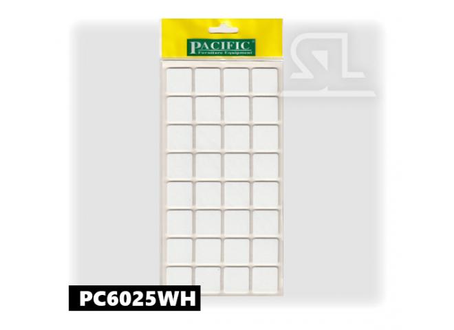 Подпятник фетровый 25х25мм (32шт/лист), белый